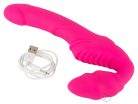 Double2Teaser - tartópánt nélküli felcsatolható vibrátor (pink) - Felcsatolható játékszerek (strap-on)