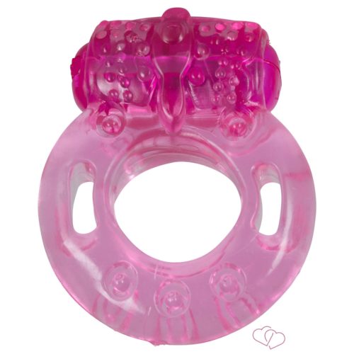 Vibrációs péniszgyűrű beépített elemmel (pink)