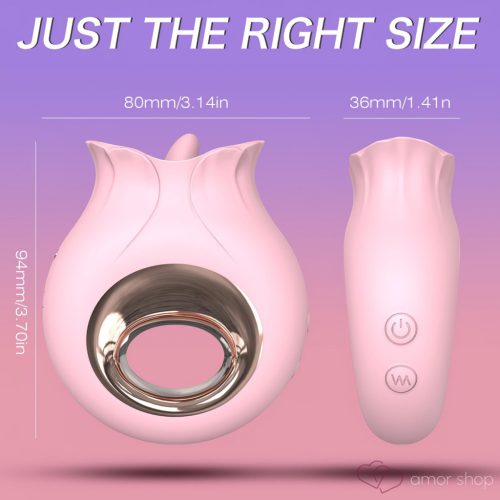Sex HD French Kiss - nyaló vibrátor (pink) - Vibrátorok