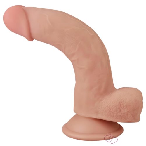 Lovetoy Sliding-Skin - kétrétegű dildó - 21 cm (testszínű) - 9