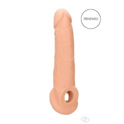 RealRock Penis Sleeve 9 - péniszköpeny (21,5cm) - natúr - Férfi termékek