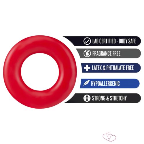 Stay Hard - péniszgyűrű szett (piros) - Férfi termékek