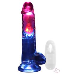 REALROCK - herés, világító vibrátor - 20cm - Vibrátorok