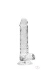 RealRock - átlátszó élethű dildó - átlátszó (17cm) - Dildók