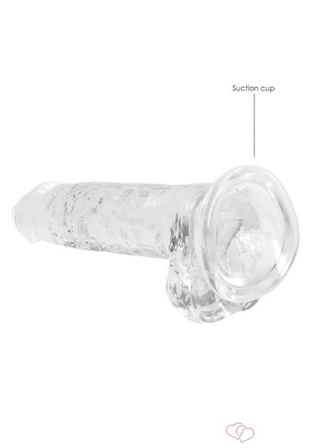 RealRock - átlátszó élethű dildó - átlátszó (17cm) - Dildók