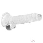 RealRock - átlátszó élethű dildó - átlátszó (17cm) - Dildók