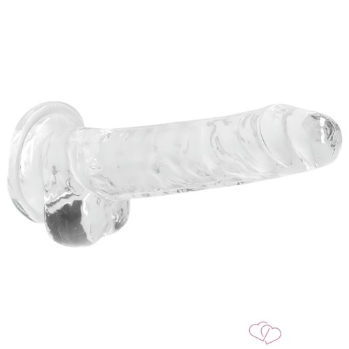RealRock - átlátszó élethű dildó - átlátszó (17cm) - Dildók