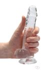 RealRock - átlátszó élethű dildó - átlátszó (17cm) - Dildók