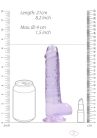 RealRock - átlátszó élethű dildó - lila (19cm) - Dildók