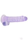 RealRock - átlátszó élethű dildó - lila (19cm) - Dildók