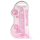 RealRock - átlátszó élethű dildó - pink (19cm) - Dildók