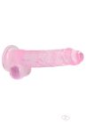 RealRock - átlátszó élethű dildó - pink (19cm) - Dildók