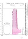 RealRock - átlátszó élethű dildó - pink (22cm) - Dildók