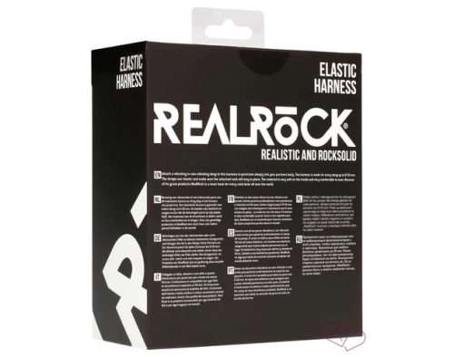RealRock Elastic - alsó, felcsatolható termékhez (fekete) - Felcsatolható játékszerek (strap-on)