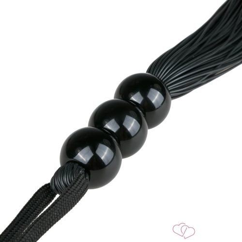 Easytoys Silicone Whip - szilikon korbács (fekete) - Fetish eszközök