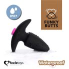 FEELZTOYS Funkybutts - akkus rádiós anál vibrátor szett (fekete) - OUTLET