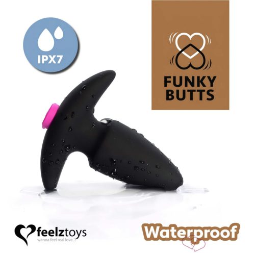 FEELZTOYS Funkybutts - akkus rádiós anál vibrátor szett (fekete) - OUTLET