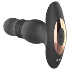 Aixiasia Roy - akkus, rádiós lökő anál vibrátor (fekete) - OUTLET