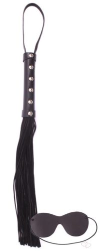 Whip black leather - Fetish eszközök