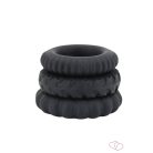 Titan 3 in 1 Silicone Rings Black
