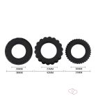 Titan 3 in 1 Silicone Rings Black