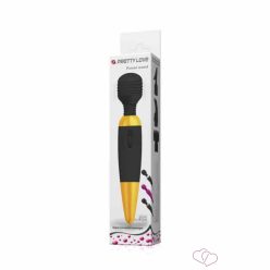 Pretty Love Power Wand Black/Gold - Fetish eszközök