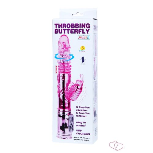 Throbbing Butterfly Vibrator Pink - 2