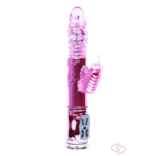 Throbbing Butterfly Vibrator Pink - 3