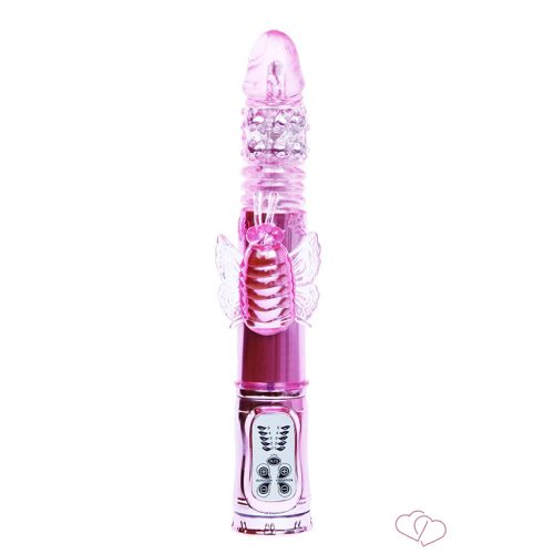 Throbbing Butterfly Vibrator Pink - 4