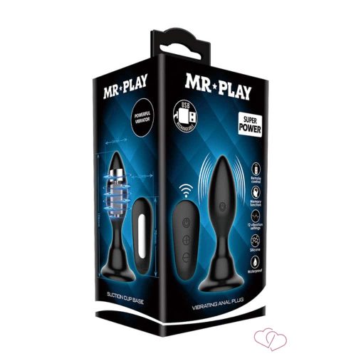 Mr. Play Vibrating Anal Plug with Remote Control - OUTLET