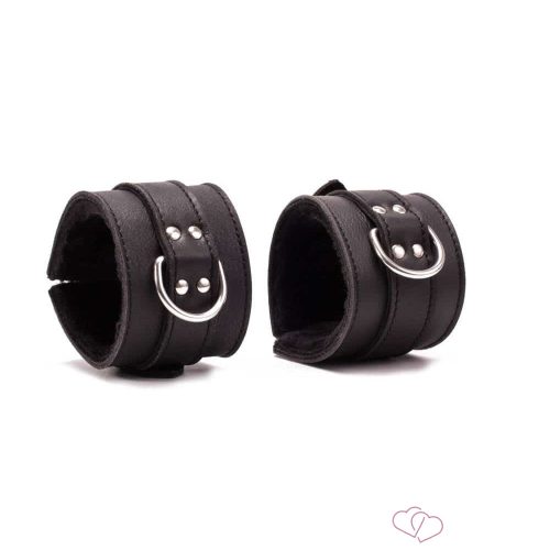 Hand Cuffs Grain Leather Black - 3