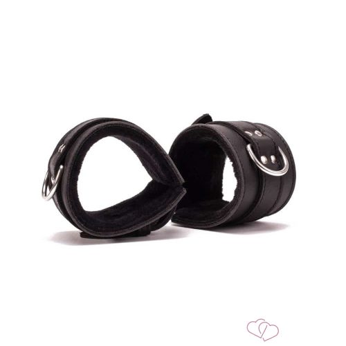Hand Cuffs Grain Leather Black - 4