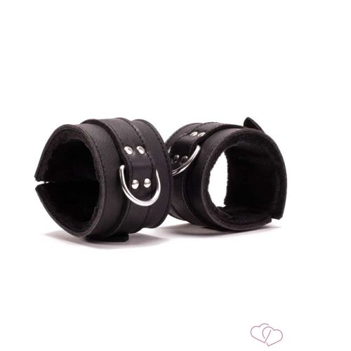 Hand Cuffs Grain Leather Black - 5