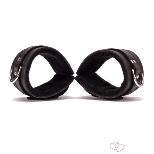 Hand Cuffs Grain Leather Black - 6