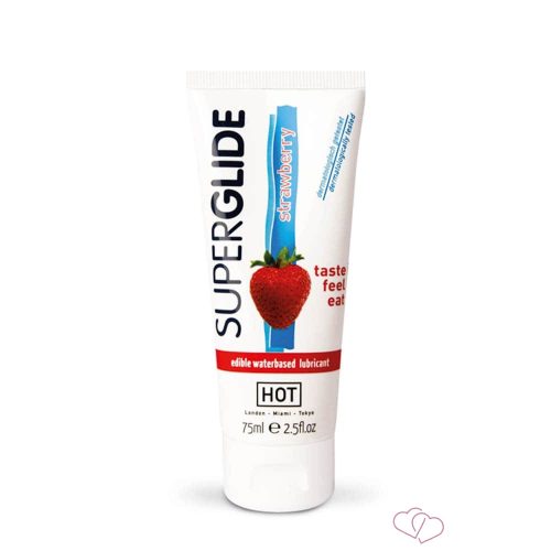 HOT Superglide lubricant waterbased - STRAWBERRY 75 ml - 2