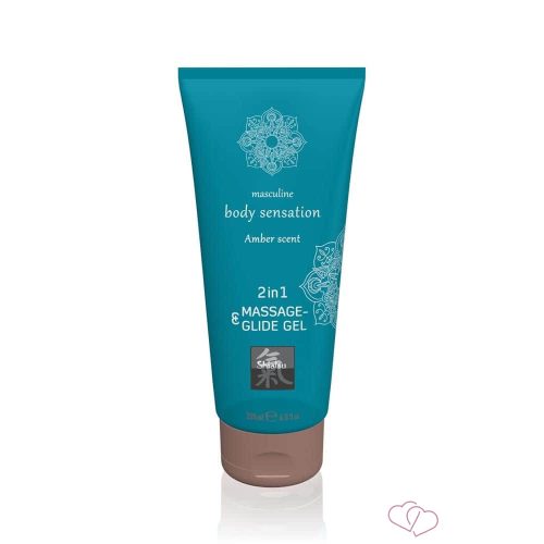 Massage- & Glide Gel 2 in 1 - Amber scent 200ml - Drogéria