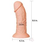 8.5'' Realistic Curved Dildo Flesh