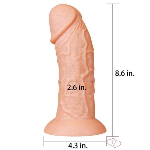 8.5'' Realistic Curved Dildo Flesh