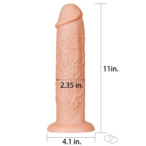 11'' Realistic Long Dildo Flesh - Dildók