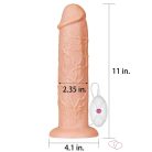 Realistic Long Vibrating Dildo Flesh 11'' - Vibrátorok