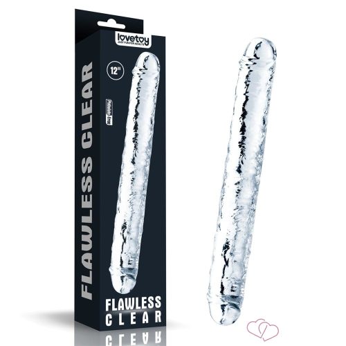 12''  Flawless Clear Double Dildo - 2