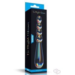 Twilight Gleam Glass Dildo- Rising Ripples