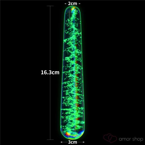 Glow-in-the-dark Twilight Gleam Glass Dildo-Slim Fantasy
