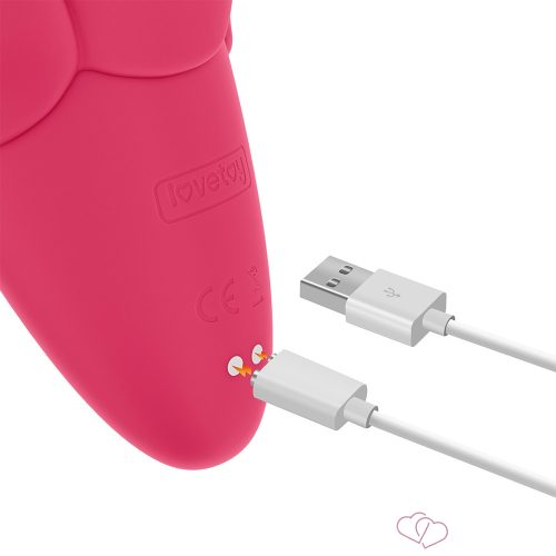 Flicker Rechargeable Vibrator Rose Red