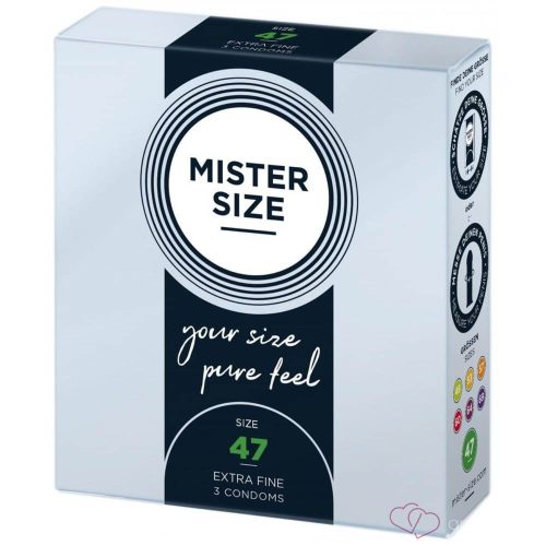 MISTER SIZE 47 mm Condoms 3 pieces - Kondomok