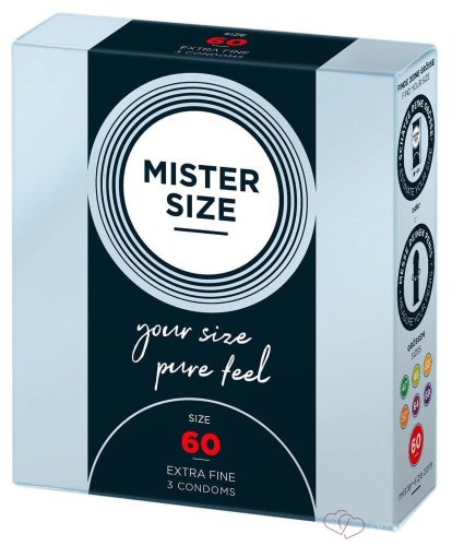 MISTER SIZE 60 mm Condoms 3 pieces - Kondomok