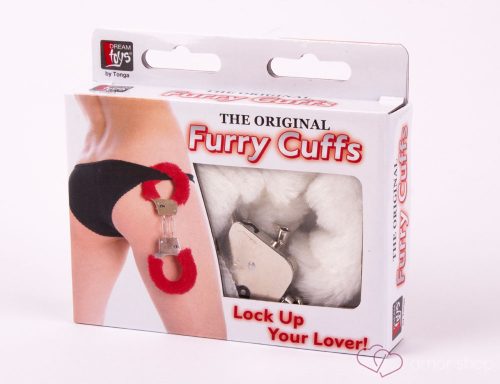 Plüss bilincsek - fehér - Fetish eszközök