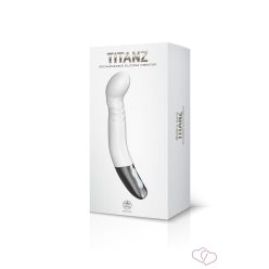TITANZ 8" SILICONE RECHARGEABLE VIBRATOR IN IVORY WHITE_B15O25_4 - 2