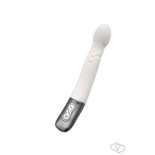 TITANZ 8" SILICONE RECHARGEABLE VIBRATOR IN IVORY WHITE_B15O25_4 - 3