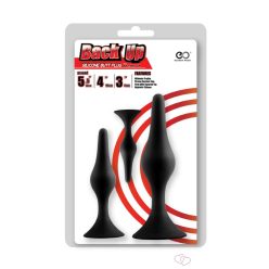 Back Up 3",4",5.5" Silicone Butt Plug w/Suction Cup (3pcs in 1 Kit Set) - Anális termékek